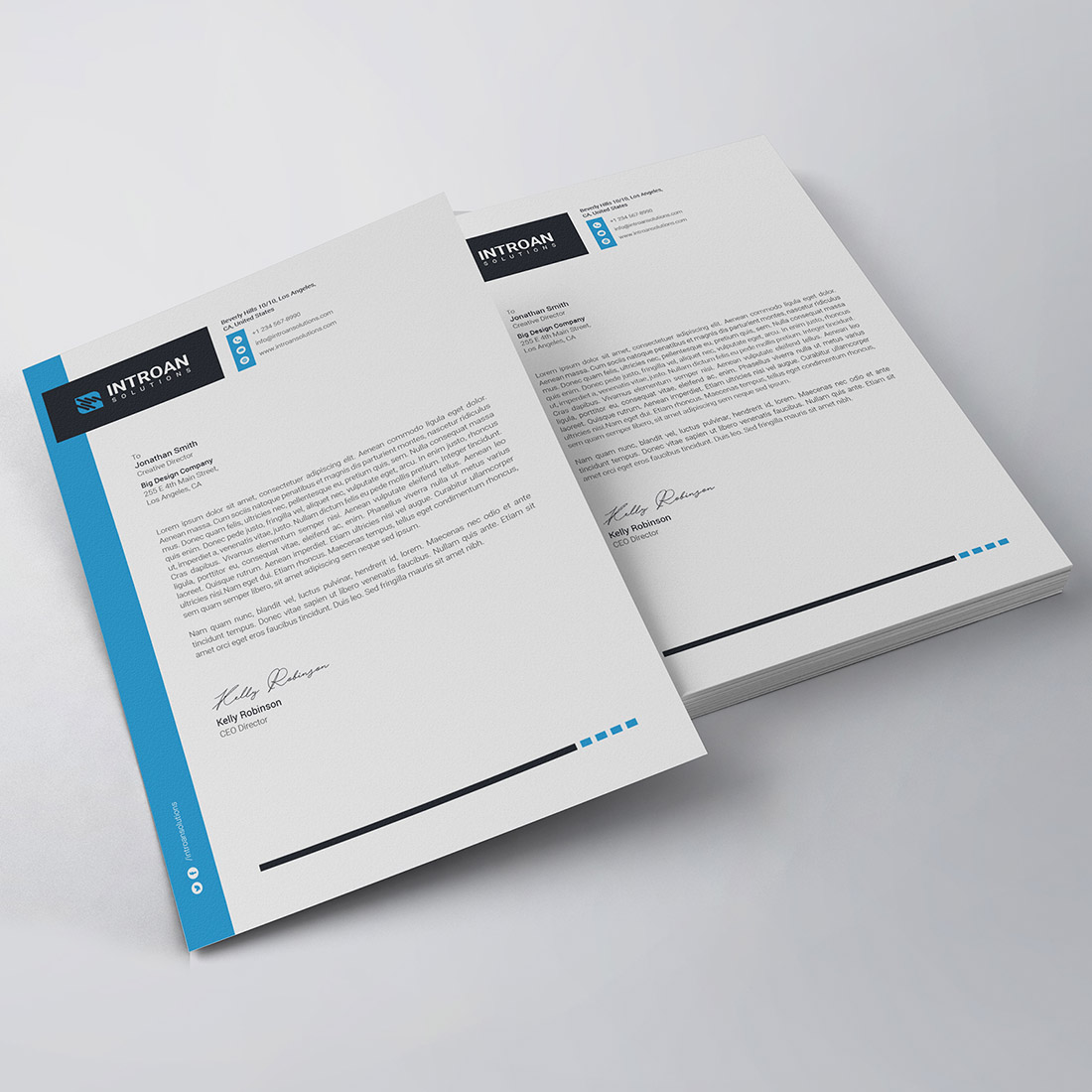 Modern Letterhead Template preview image.