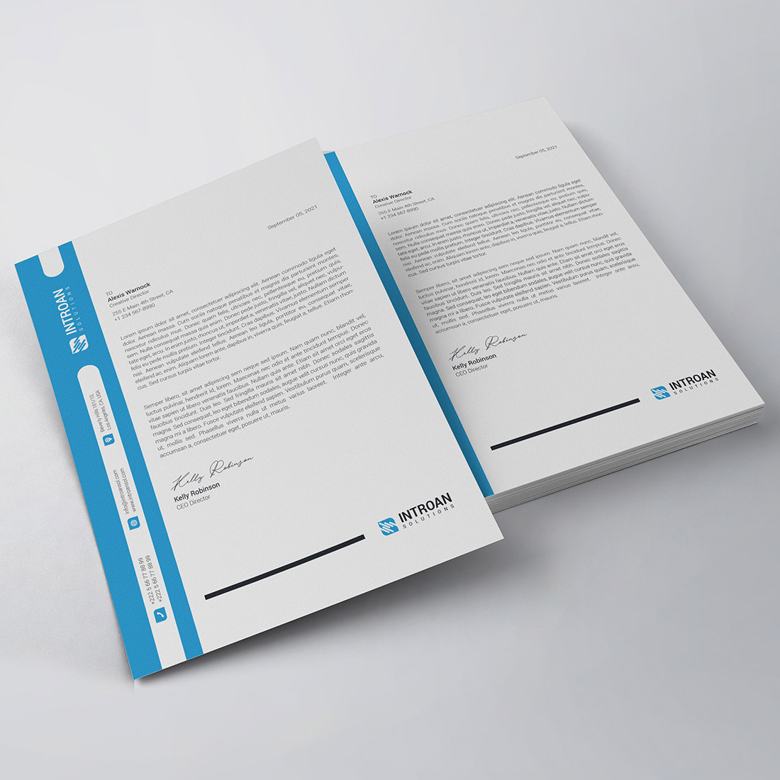 Corporate Letterhead Template preview image.