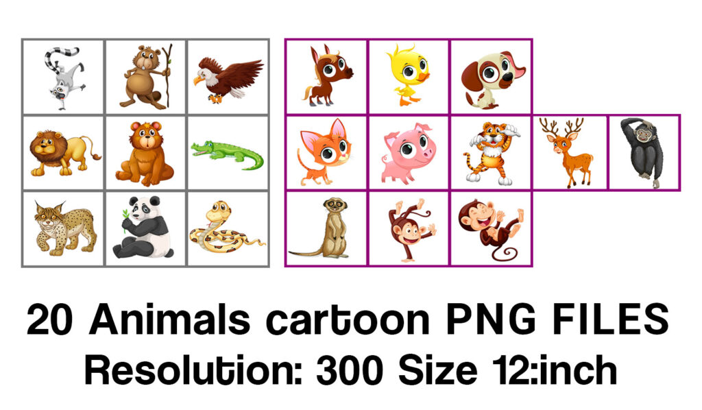 Animals cartoon png file