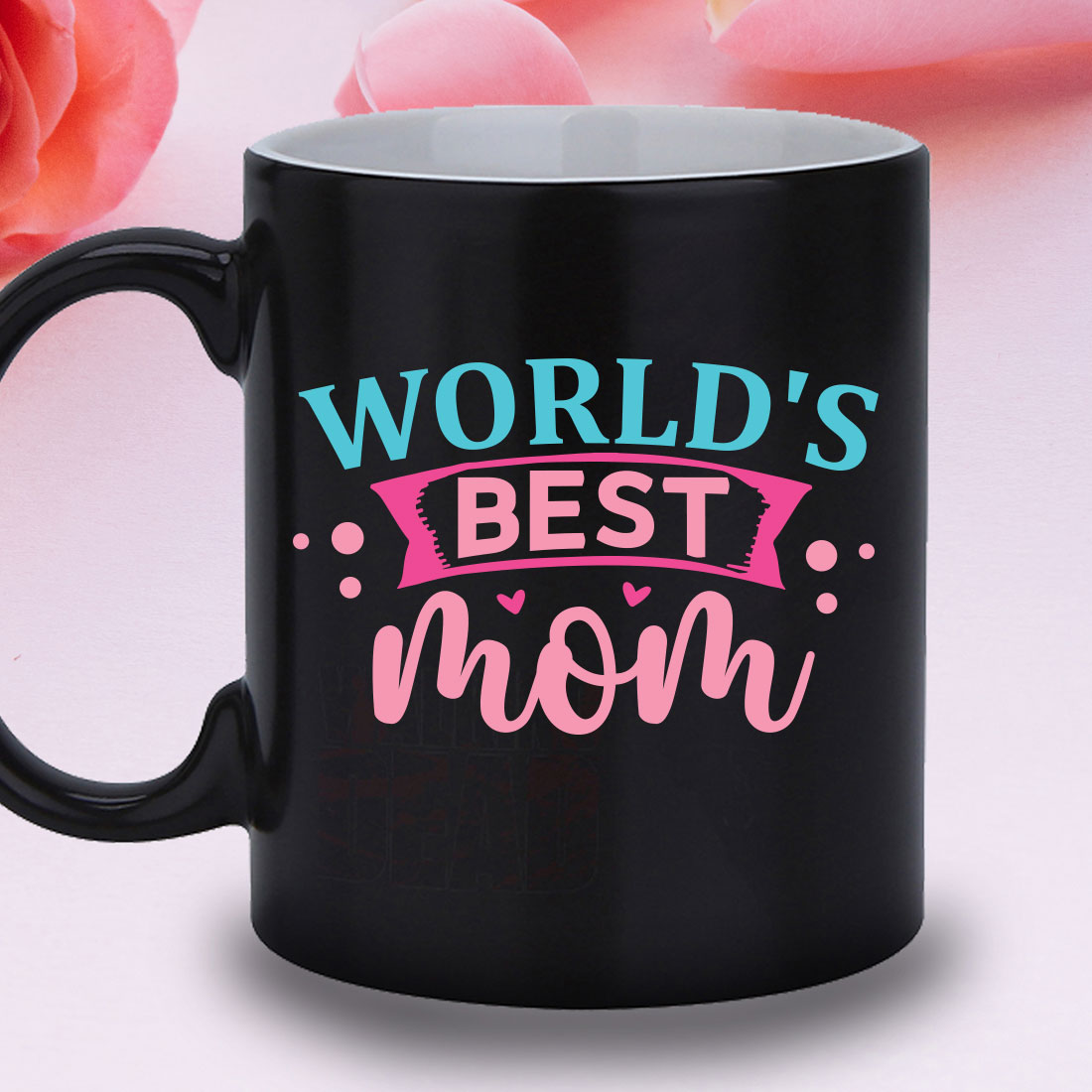 Black coffee mug with the words world's best mom on it.