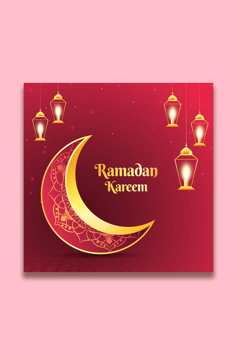 Ramadan and eid ul-fitr social media banner template pinterest preview image.