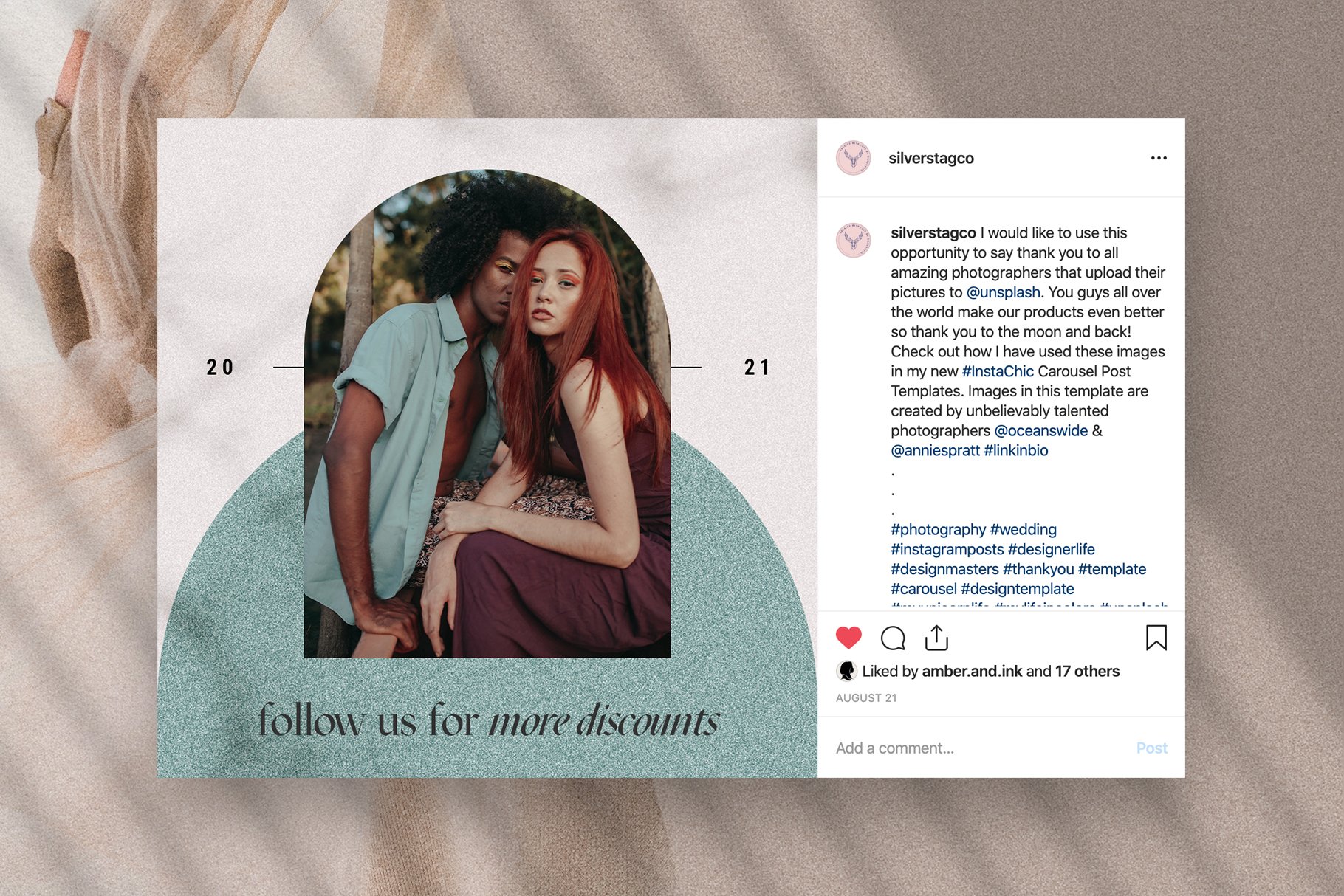 04 adele instagram post templates created by silver stag 752