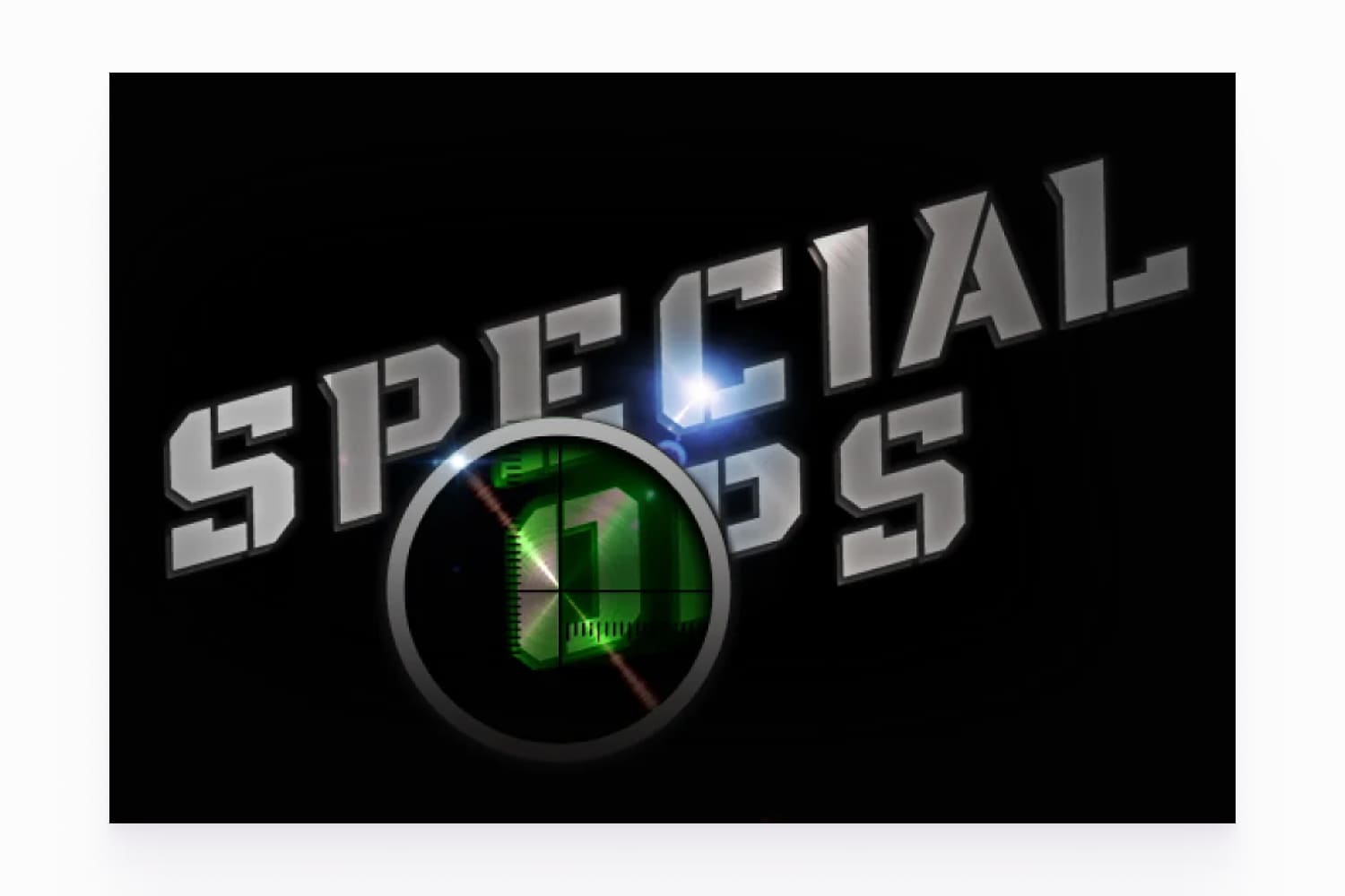Text Special Ops on black background.