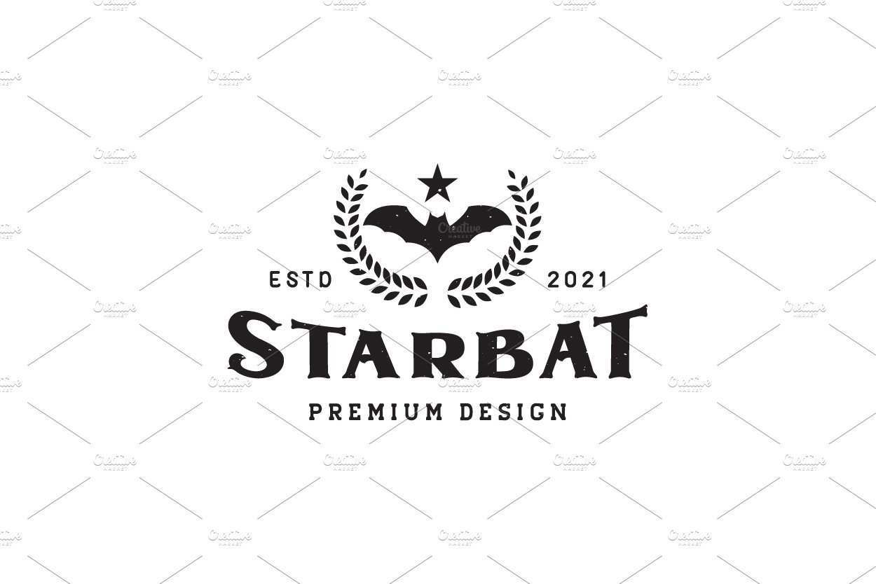 vintage bat fly with star logo cover image.