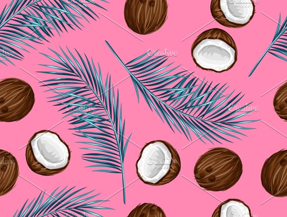 Pattern with coconuts. cover image.
