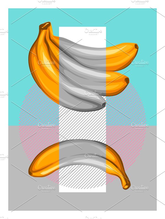 Pattern with bananas. preview image.