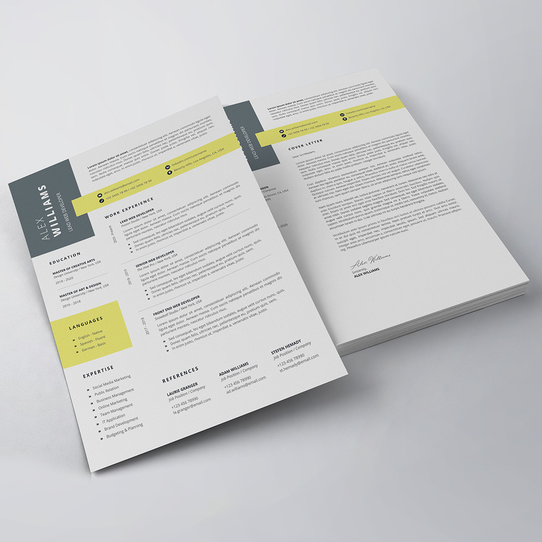 Clean Resume/CV Template preview image.