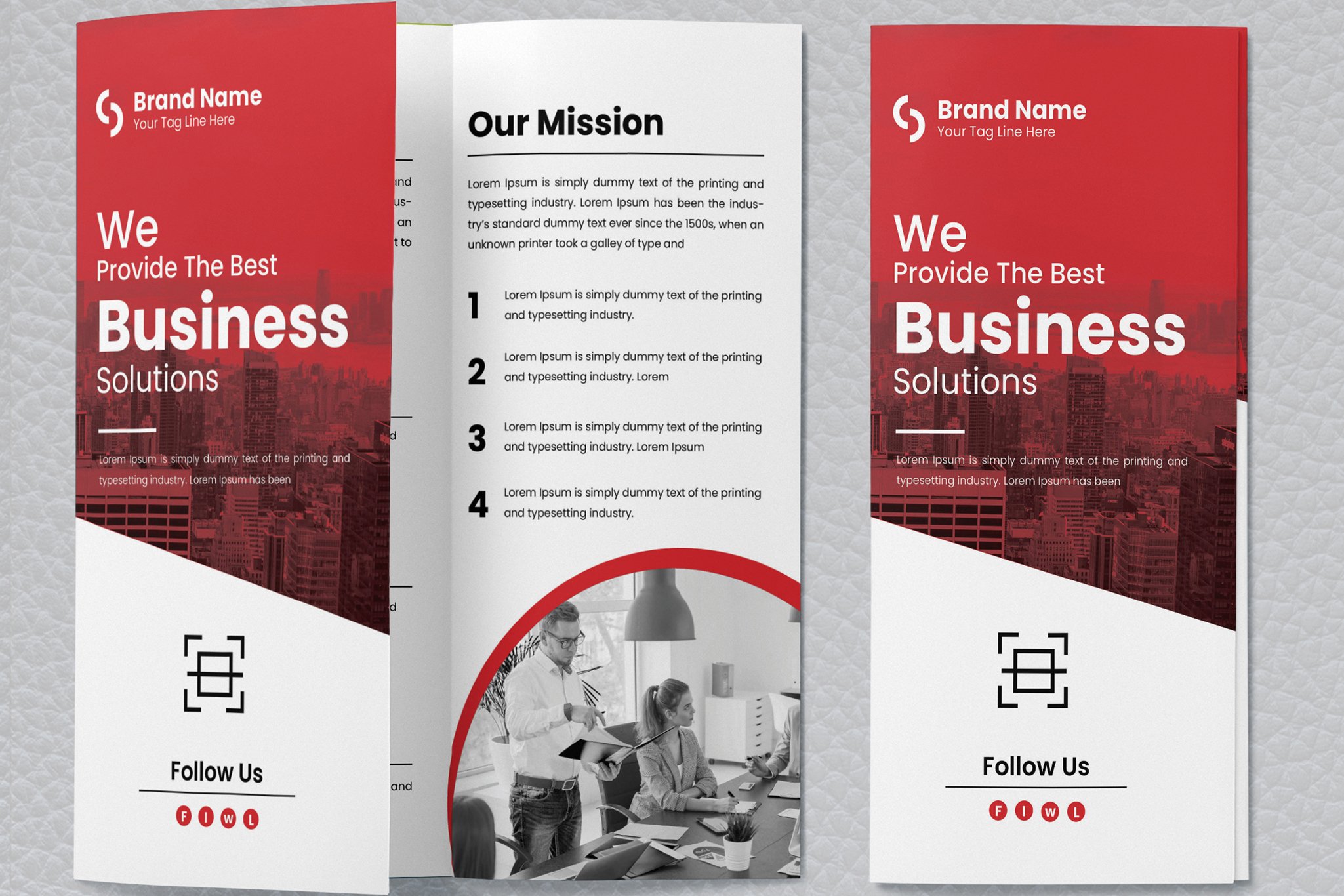 Trifold Brochure Design Layout preview image.