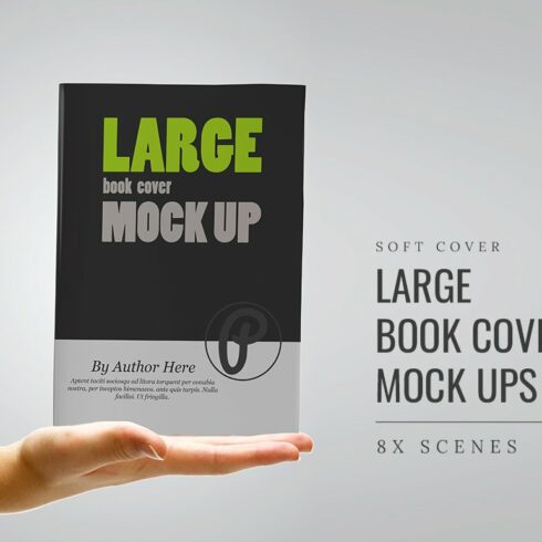 Large Book Cover Mockups cover image.