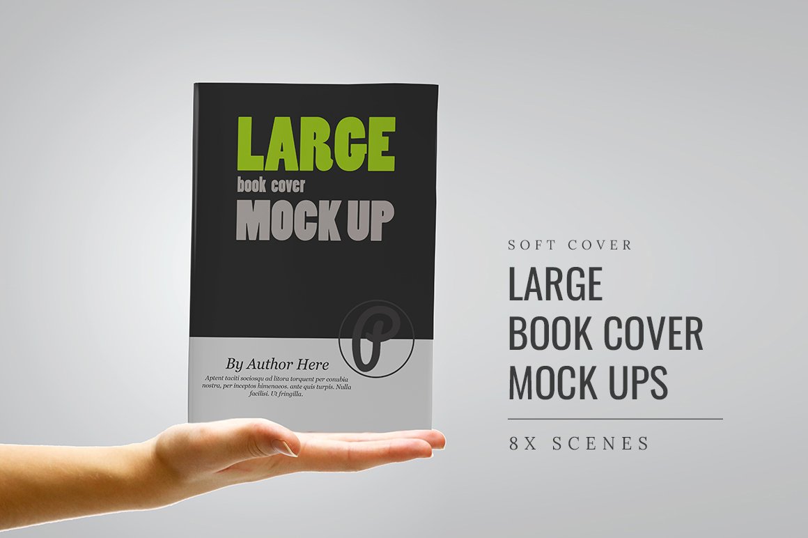 Large Book Cover Mockups cover image.