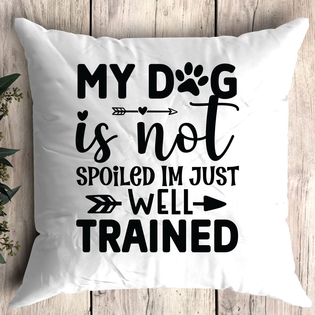 Pillow that says.