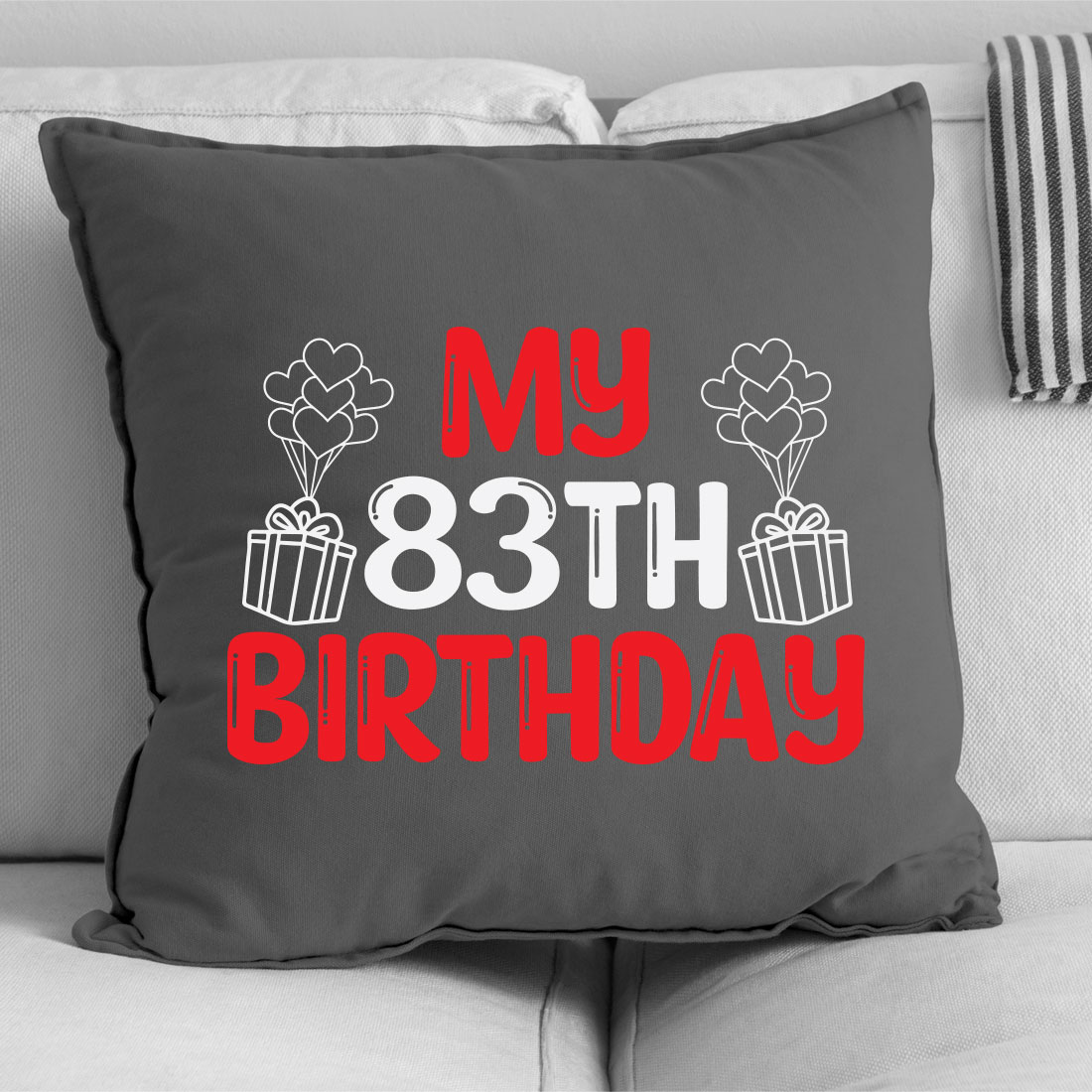Pillow that says my 33rd birthday on it.
