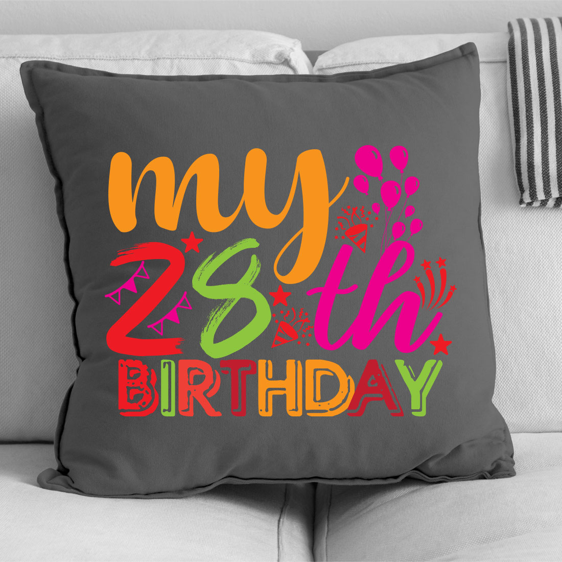 Pillow that says my 23rd birthday on it.