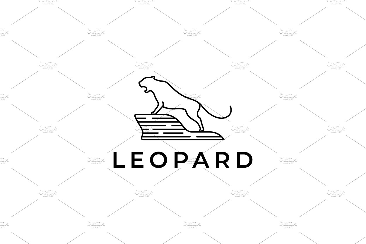 leopard observe logo design lines cover image.