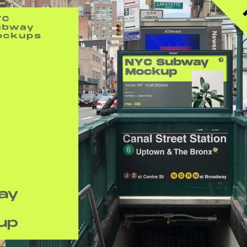 NYC Subway Billboard Mockup cover image.