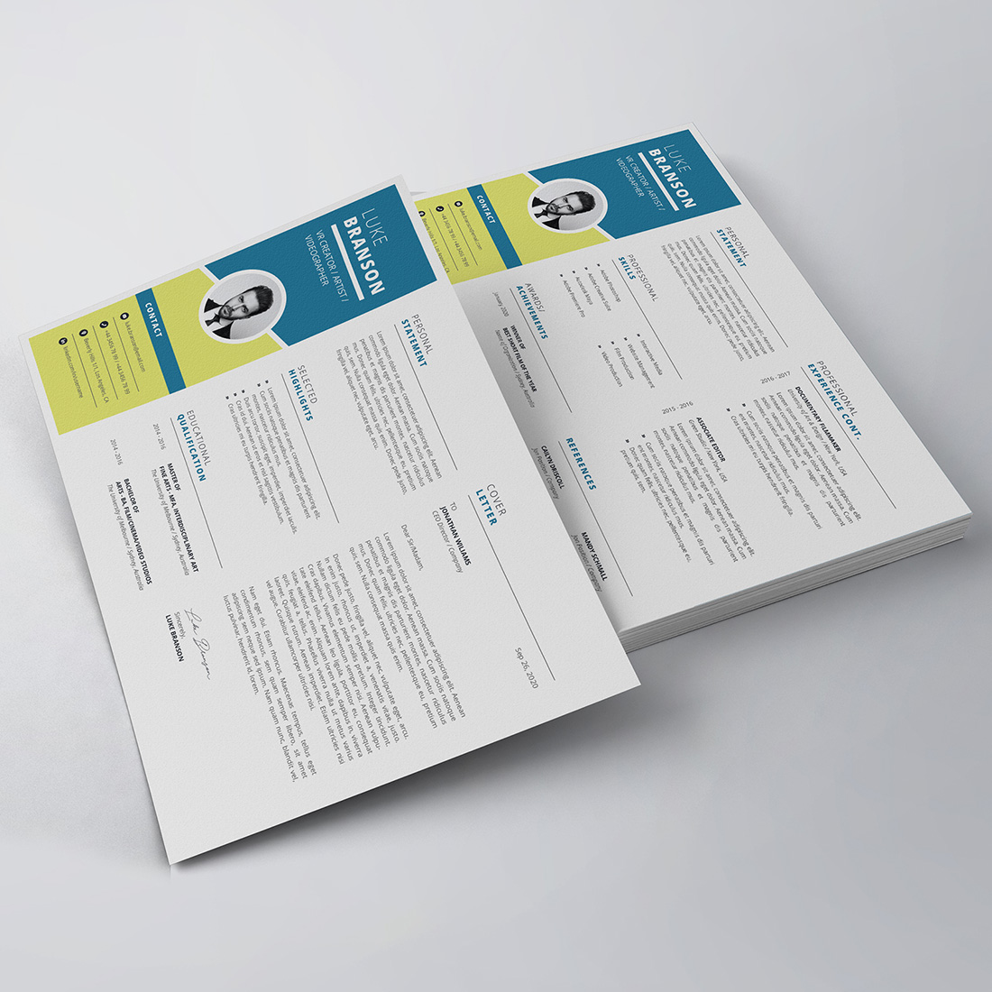 Modern Resume/CV Template preview image.