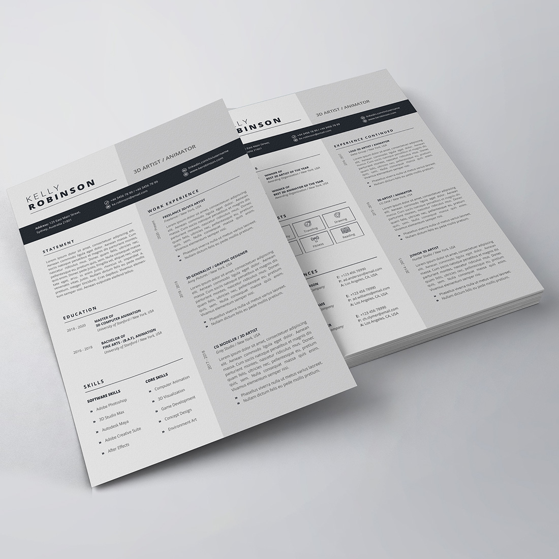 Clean Resume/CV Template preview image.