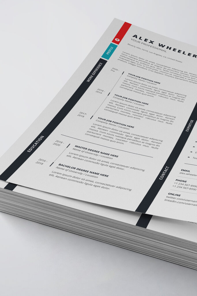 Clean Resume/CV Template - MasterBundles