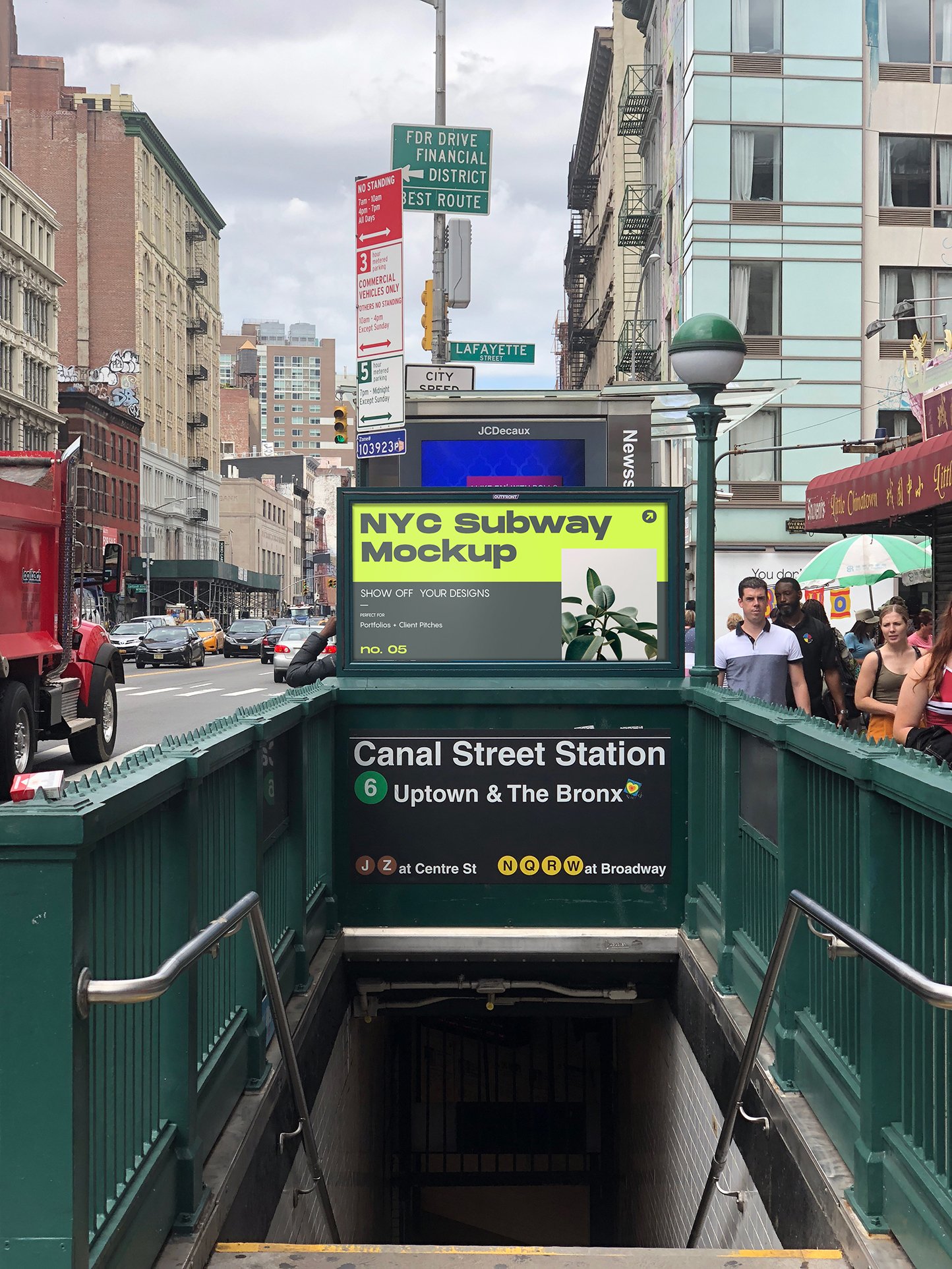 NYC Subway Billboard Mockup preview image.