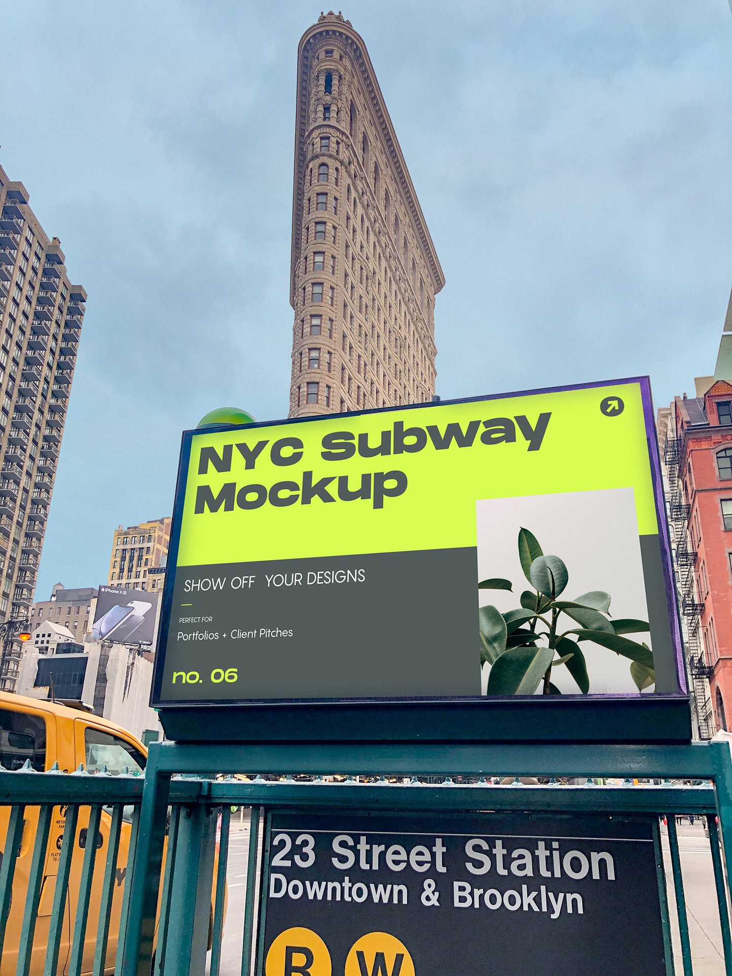 NYC Subway Billboard Mockup preview image.