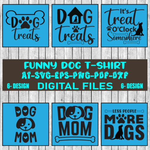 Funny Dog T-shirt Designs Bundle Vol-4 cover image.