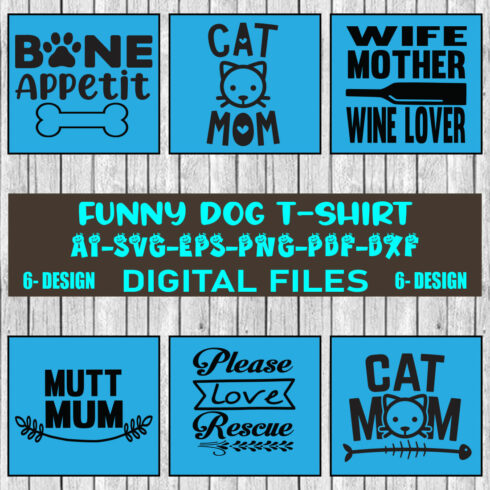 Funny Dog T-shirt Designs Bundle Vol-3 cover image.