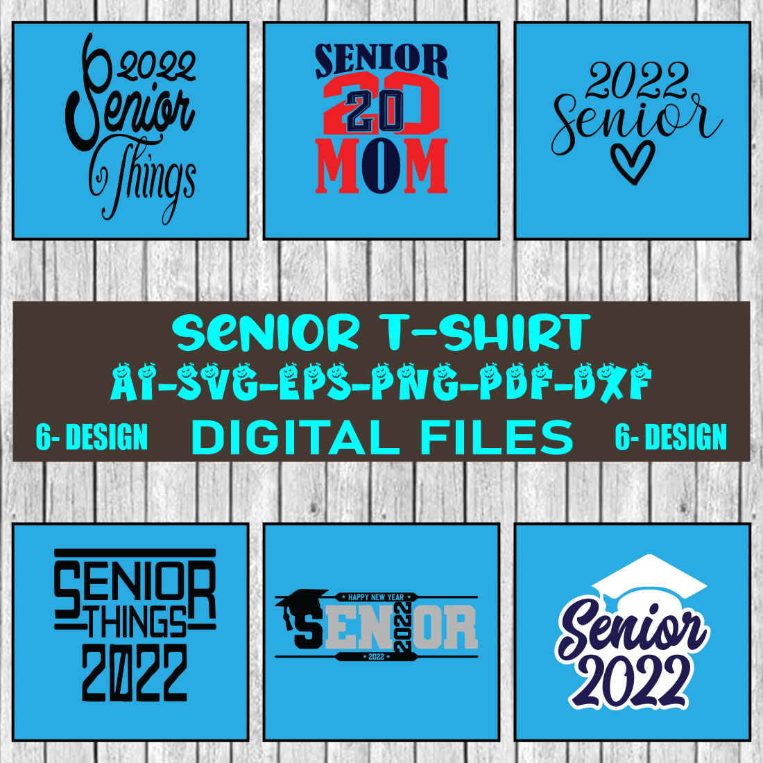 Senior T-shirt Design Bundle Vol-2 cover image.