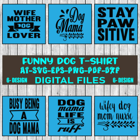 Funny Dog T-shirt Designs Bundle Vol-2 cover image.