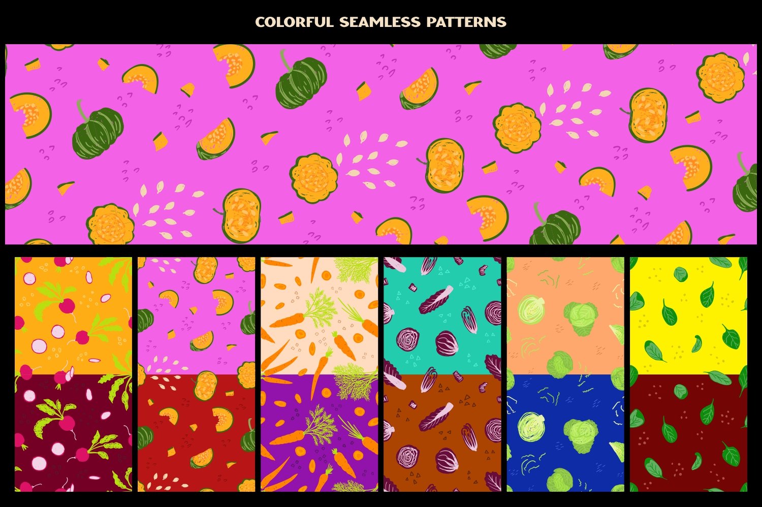 07 colorful seamless vegetable pattern 859