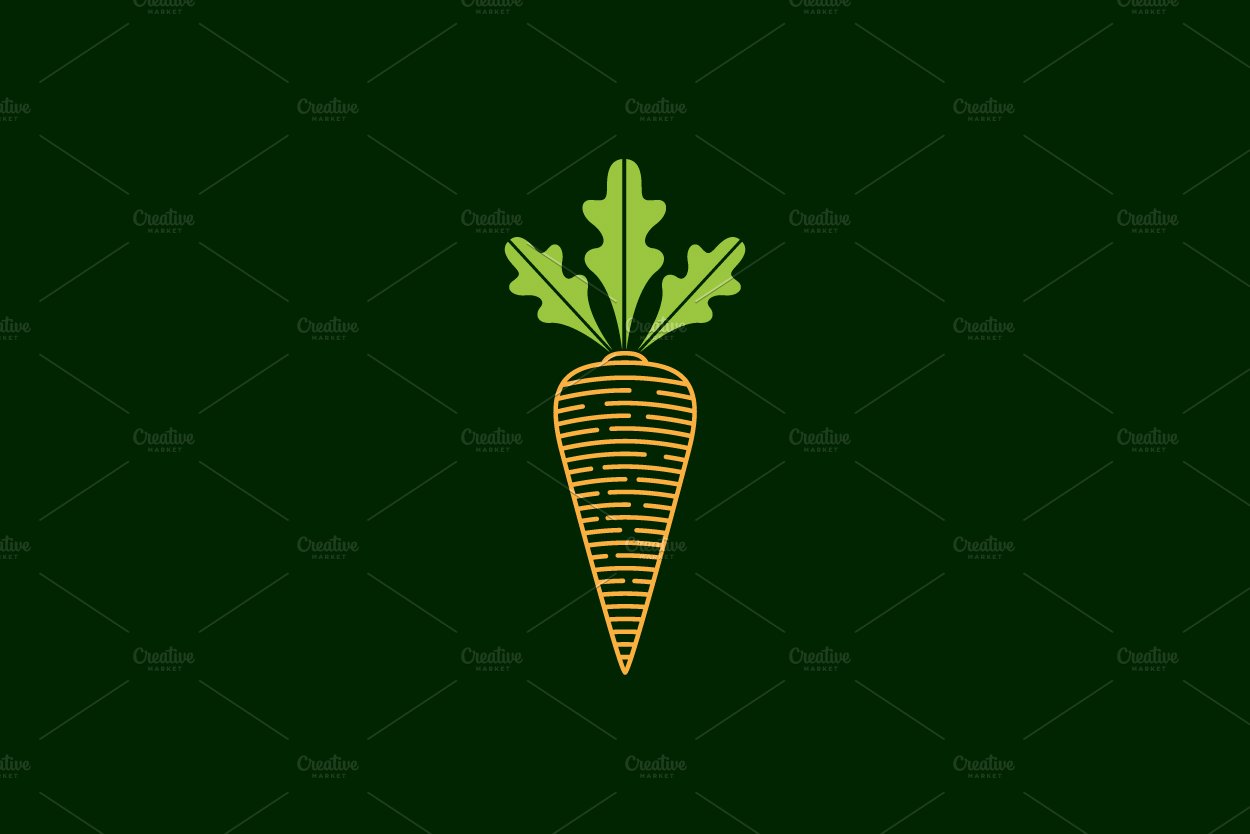 colorful carrot vegetable logo cover image.