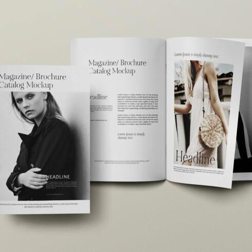 Magazine/ Brochure Catalog Mockup cover image.