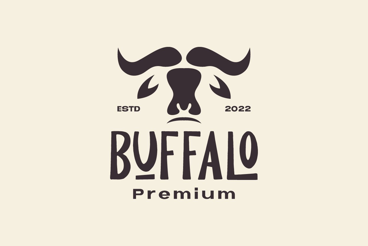 head buffalo shape vintage logo cover image.
