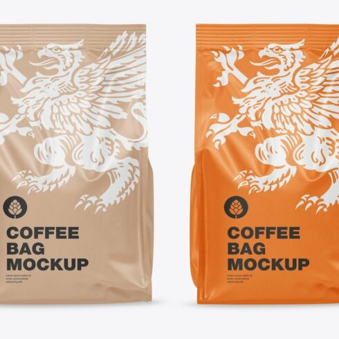 Kraft Coffee Bag Mockup cover image.