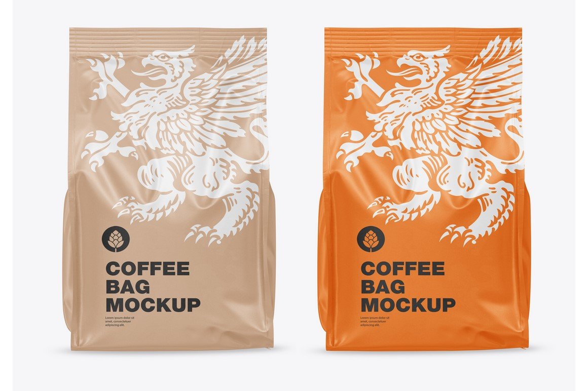 Kraft Coffee Bag Mockup cover image.
