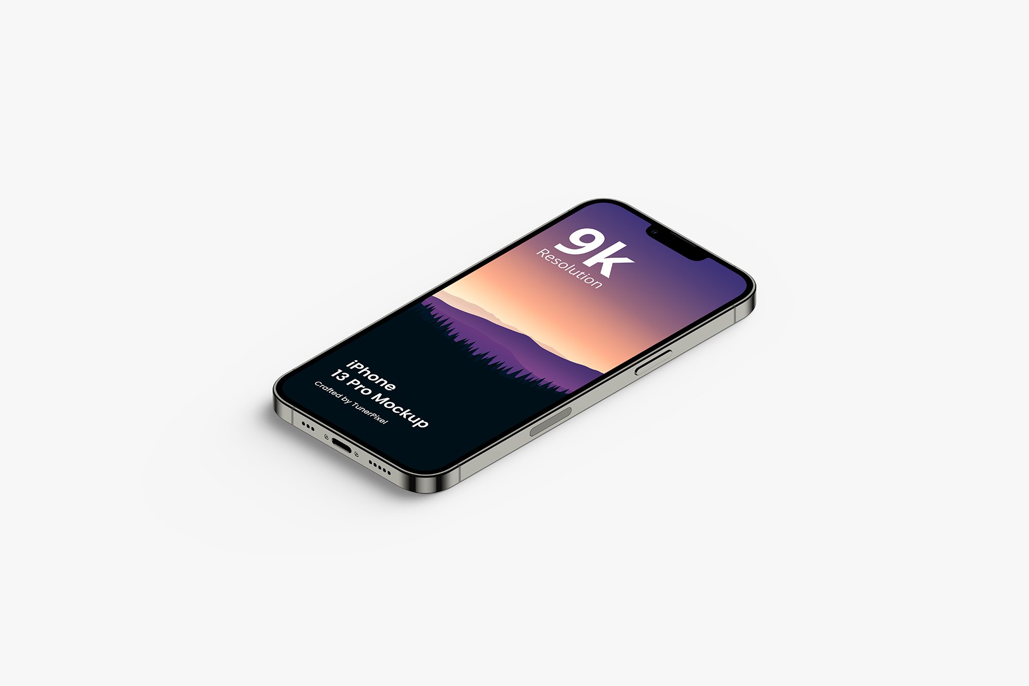 09 iphone 13 pro mockup isometric style top right view 8