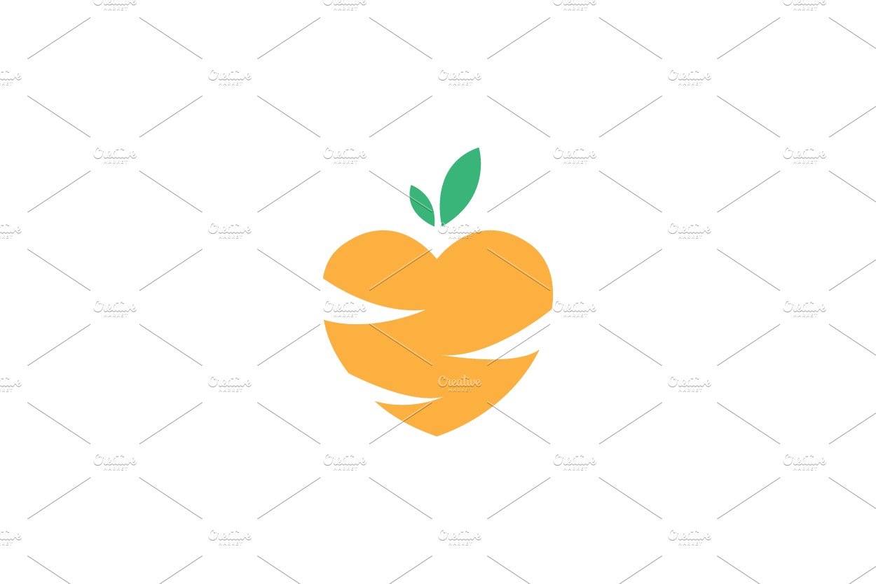 love shape orange carrot logo symbol cover image.