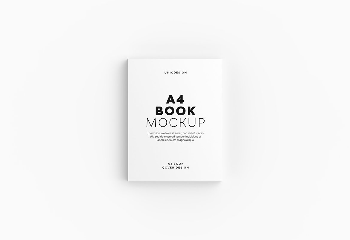 A4 Book Mockup preview image.