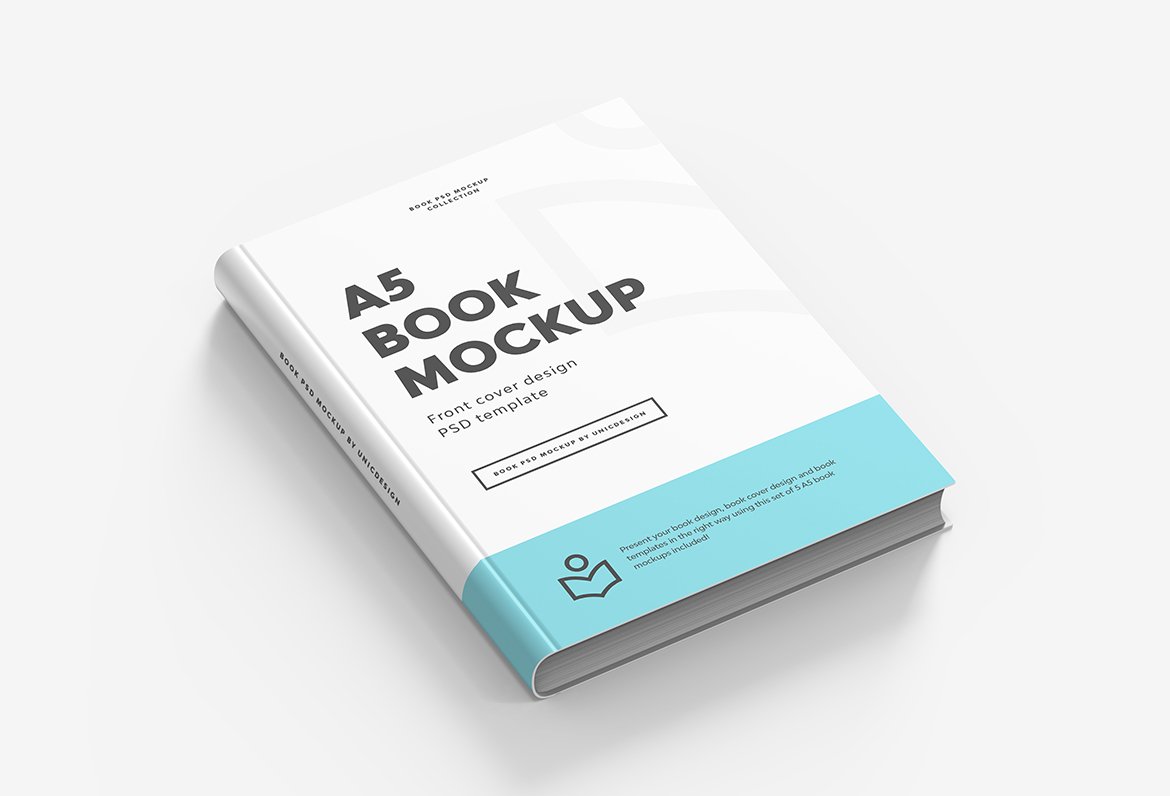 A5 Book Mockup preview image.