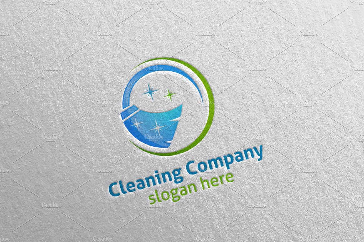 Cleaning Service Eco Friendly Logo 2 cover image.