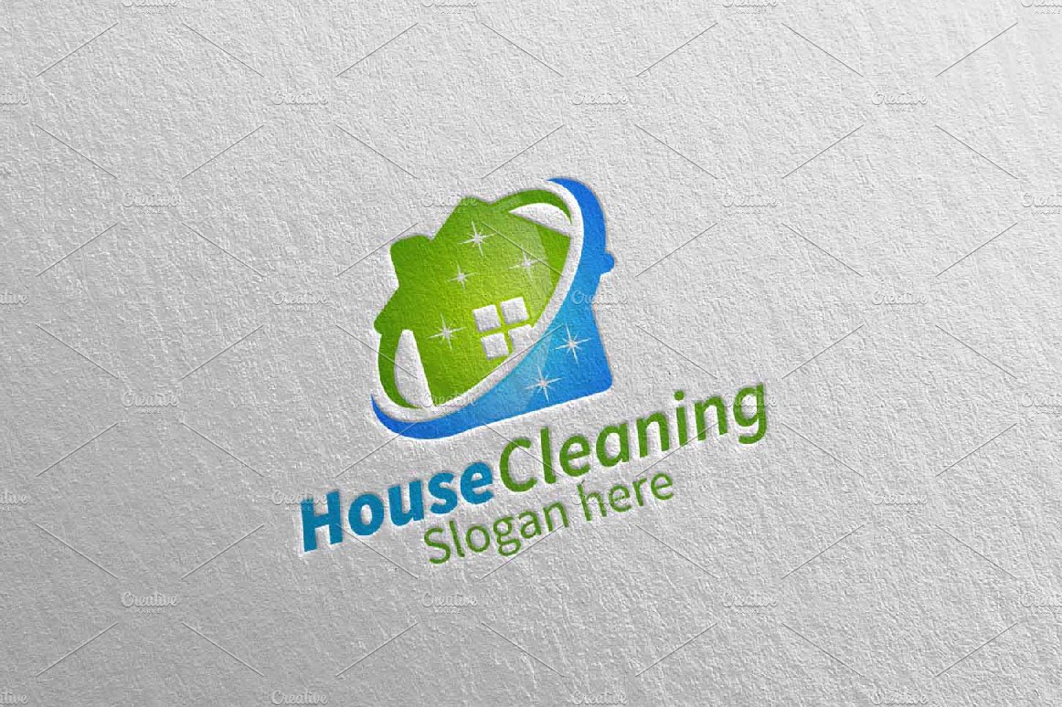 House Cleaning Vector Logo Design cover image.