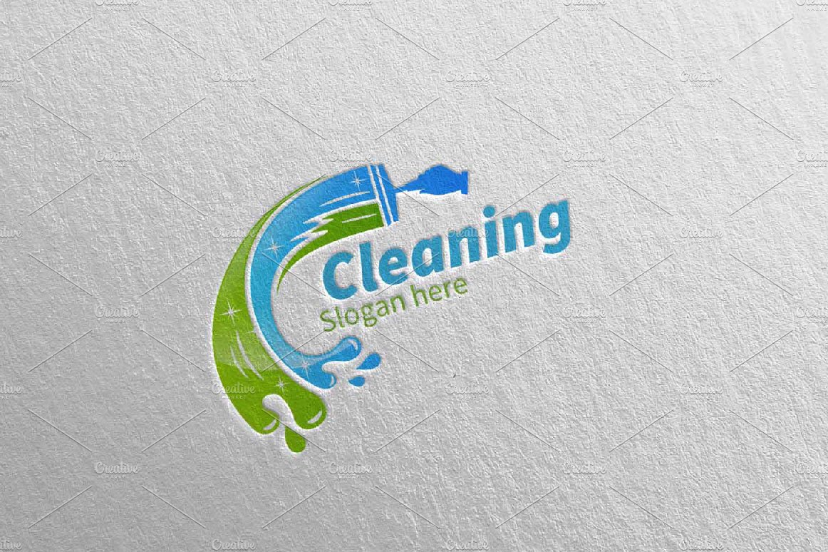 Cleaning Service Vector Logo Design cover image.