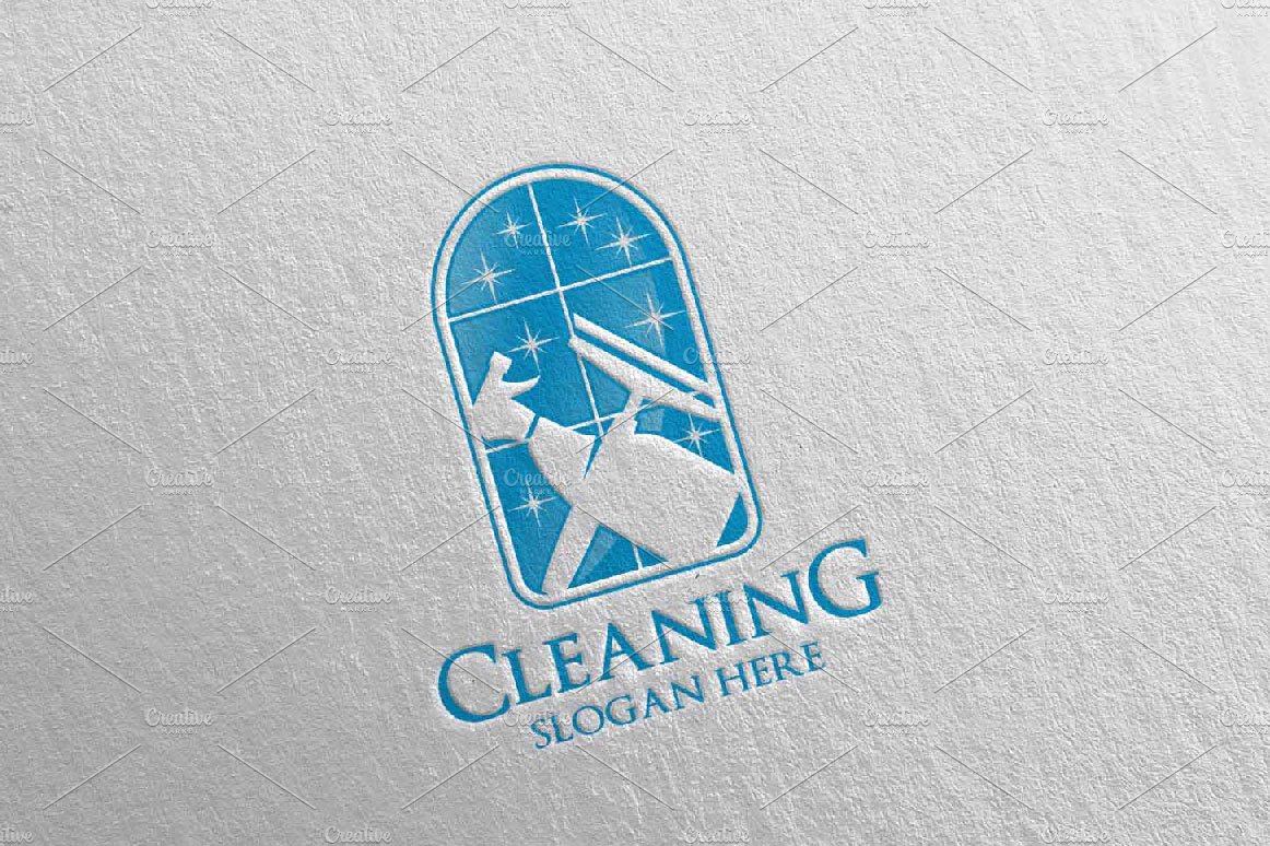 Cleaning Service Vector Logo Design cover image.