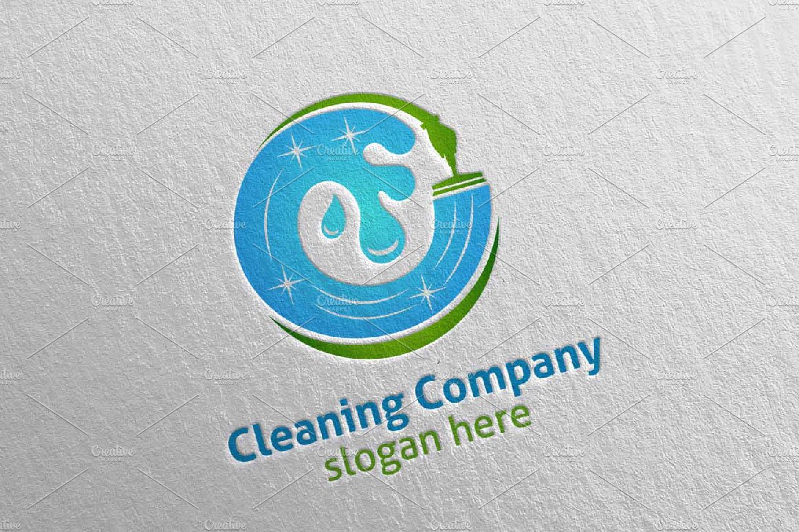 Cleaning Service Vector Logo Design cover image.