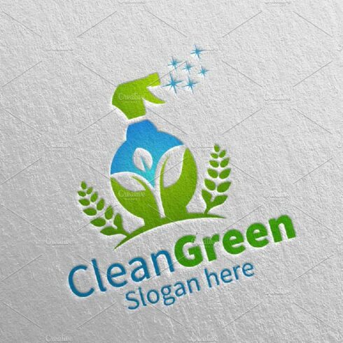 Cleaning Service Logo Eco Friendly cover image.