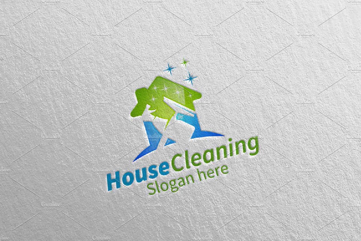 Cleaning Service vector Logo design cover image.