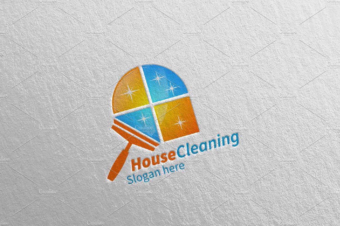 Cleaning Service Logo Design preview image.
