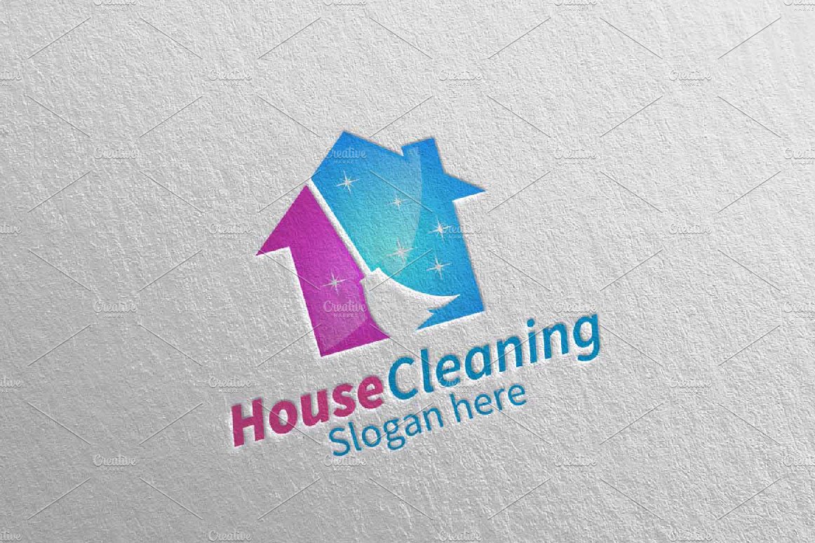House Cleaning Services Logo Design preview image.