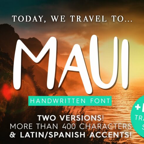 Maui - 2 Versions Handwritten Font cover image.