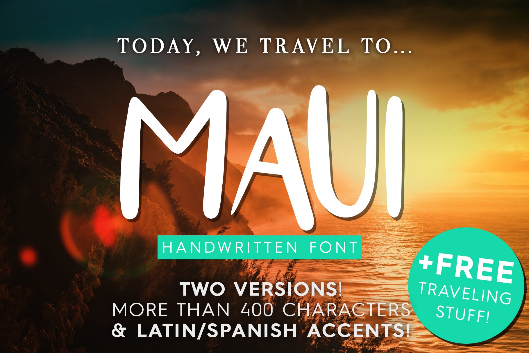 Maui - 2 Versions Handwritten Font cover image.