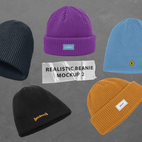 Realistic Beanie Hat Mockup 2 cover image.
